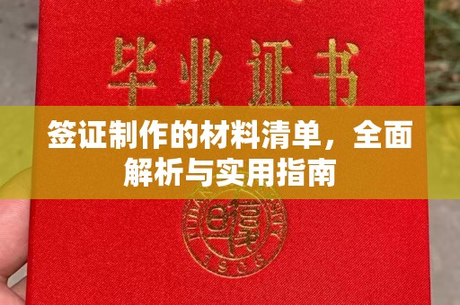 长涂签证制作的材料清单，全面解析与实用指南